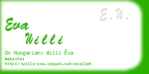 eva willi business card